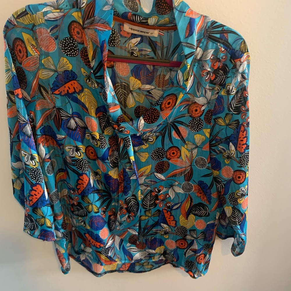 Multi color top. Made in France. Free shipping inside the US